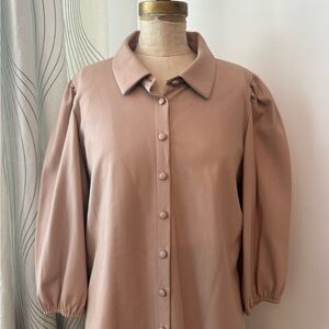 Marc Jacobs Pink Pleather Blouse Ladies XL